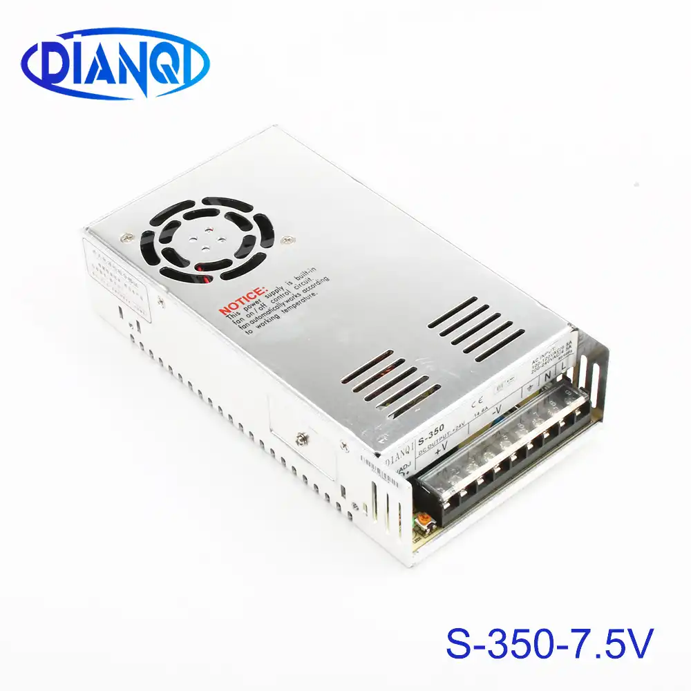 DIANQI источник питания 7,5 в 350 Вт 40А ac в dc источник питания ac dc преобразователь высокого качества S-350-7.5 S-350W-7.5V - изображение