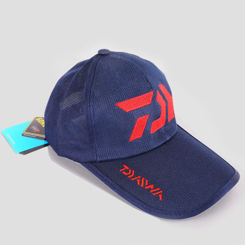 Daiwa сетчатая шляпа от солнца, рыболовная Кепка, уличная спортивная бейсболка, шляпы для рыбалки, пара летних пеших прогулок, велосипедная Кепка, Прямая поставка - Цвет: Navy Blue
