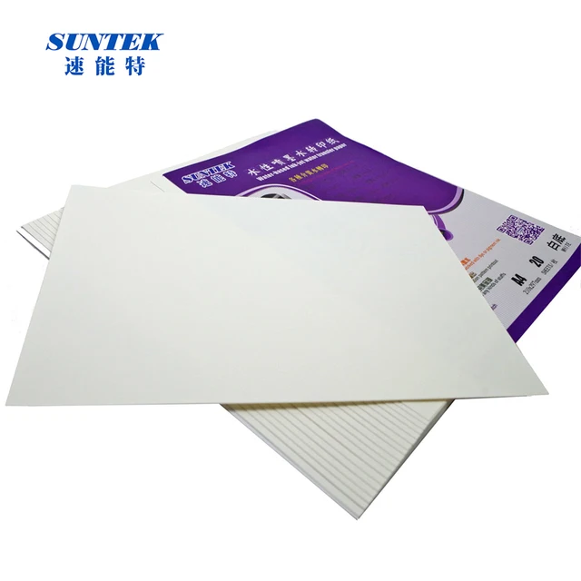 a4 inkjet white back water transfer printing paper blank for diy blank decal sheets
