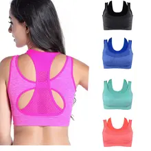Women Seamless Sports Bra Yoga Fitness Padded Stretch Workout Crop Top Comfort