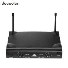 Радиосистема UHF двухканальная Беспроводной микрофон Системы с 2 нательный передатчик 2 микрофоны для гарнитуры, приемник-1 шт.) для диджей караоке