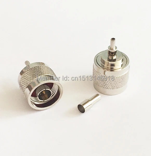 

1PC N Male Plug RF Coax Connector Crimp RG316,RG174,LMR100 Straight Nickelplated NEW wholesale