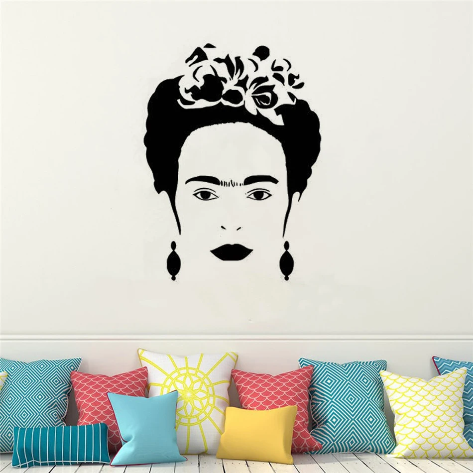 

Frida Kahlo Wall Decal Art Home Decor Mirror House Wall Sticker Mural Bedroom Decoration Chambre For Living Rooms B474
