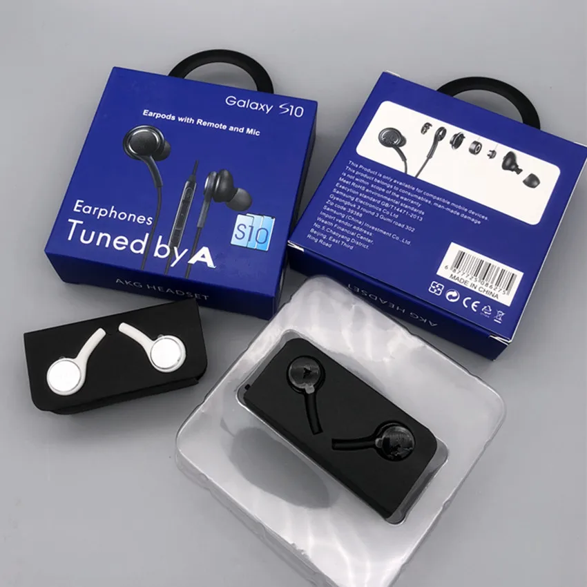 

With new packaging Original High quality headset in ear headphones earphone With Remote Mic for 3.5mm jack plug s10 s8