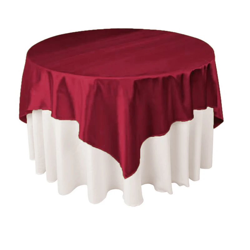 

10pcs/Pack 145cm x 145cm / 57" x 57" Square Satin Tablecloth Table Covers For Wedding Party Restaurant Banquet Decorations