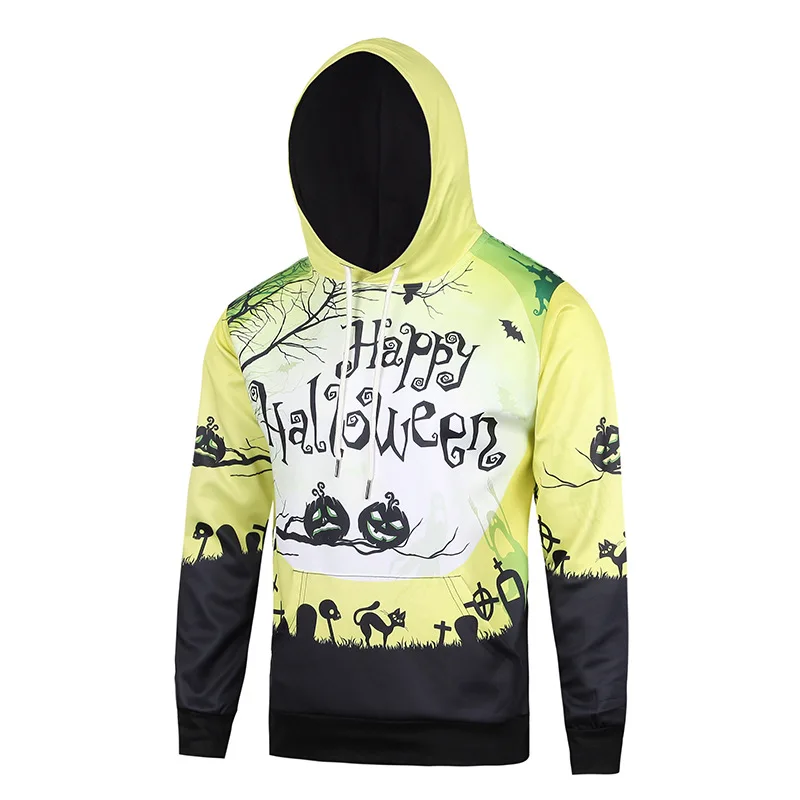 Brand clothing Happy Halloween Pumpkin 3d Hoodies Men Hip
