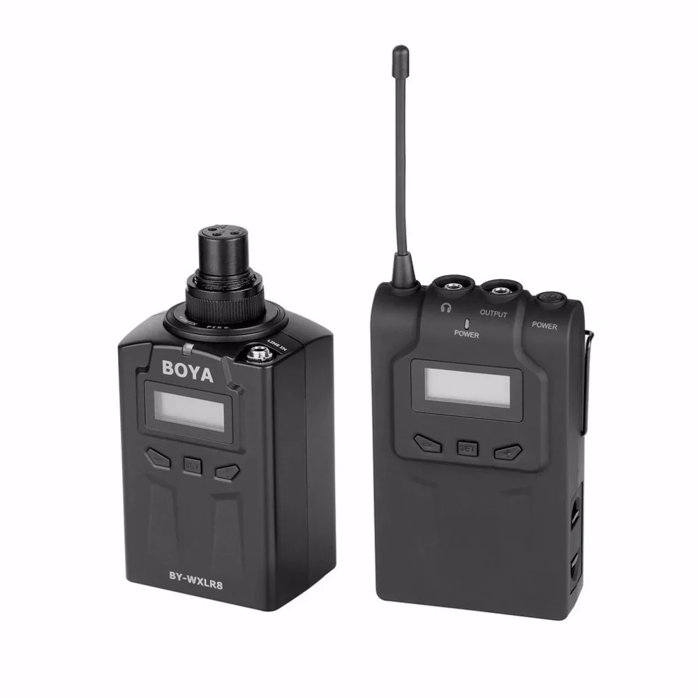 

BOYA Professional Wireless Microphone 48 UHF Dual Channels Handheld Mic Transmitter System for Interview Party Speech Training