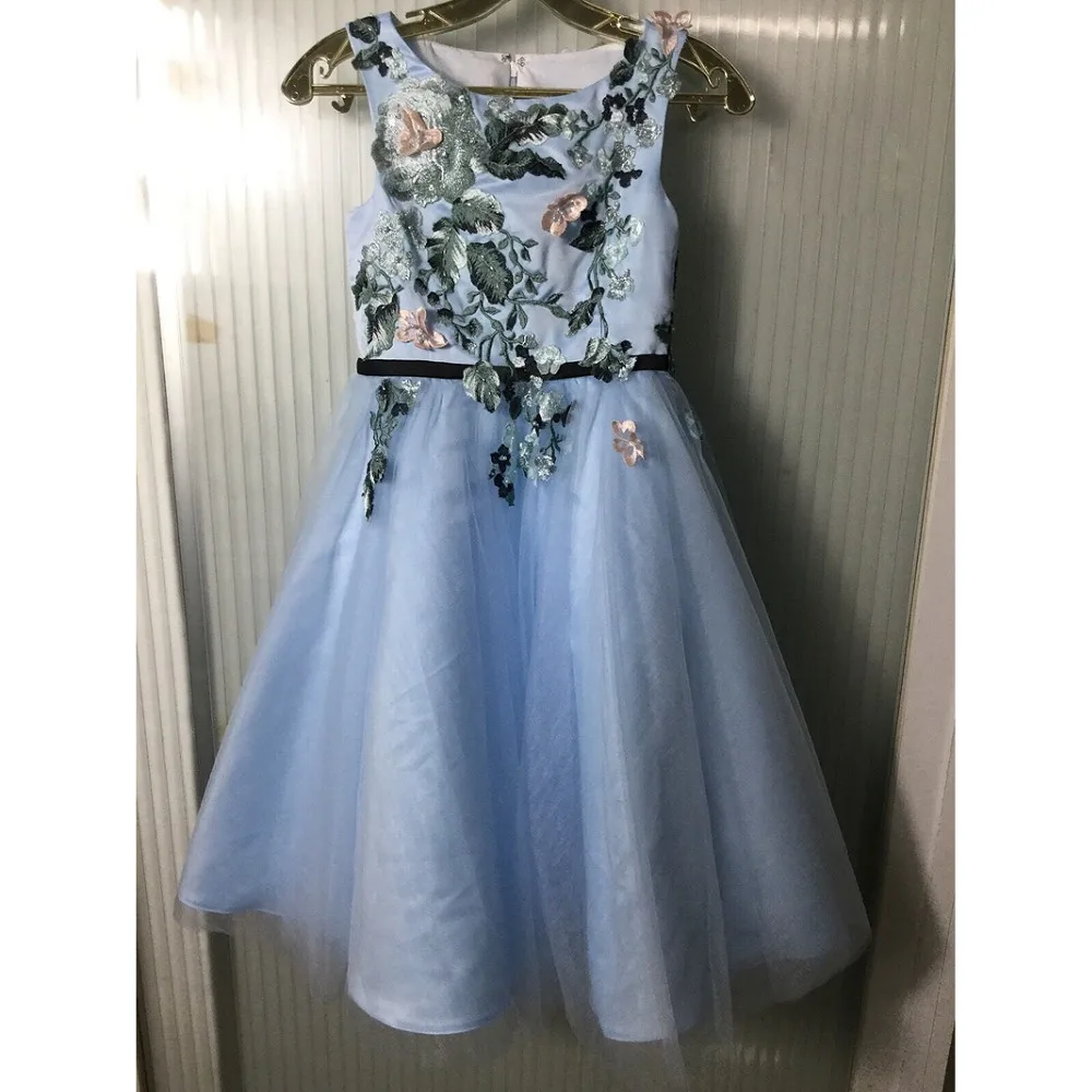 

Finove Summer Flower Girls Dress 2019 Teenagers Wedding Party Princess Dress for Children Appliques Tulle A Line Birthday Dress