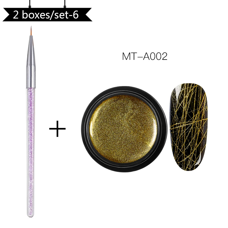 

Nail Spider Gel with Brush Wire Drawing Elasticity Point Line Soak Off Spider Gel Varnish Creative Painting Nail Art UV Gel Set