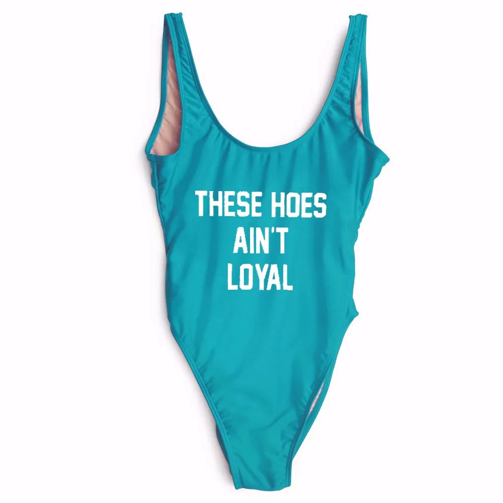 Эти купальные костюмы AIN'T LOYAL купальник с высокой горловиной Цельный боди комбинезоны пляжные Комбинезоны купальный костюм для девочек