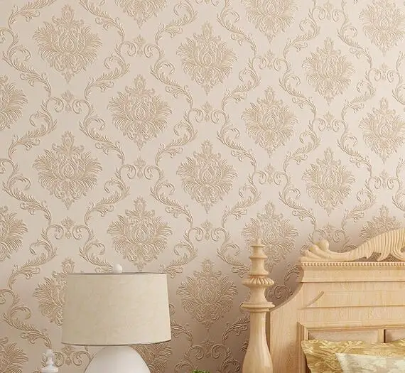 3D Non woven Wallpaper Damask European Vintage Wallpaper Wall Covering