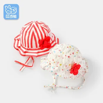 

Baby Summer Toddler Girls' Brim Sun Protection Hat Lovely Floral print Baby Girl Brim Sun Hats 0-2Y