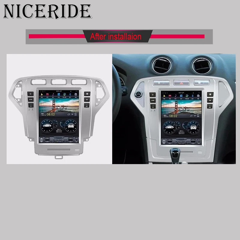 Cheap Niceride Vertical Screen Tesla Style 10.4" Car Dvd Player for Ford Mondeo 2007-2010 Car Radio Android 7.1 Gps Navigation BT Wifi 0