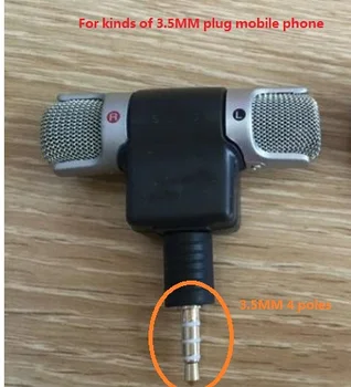 

30pcs.Portable Mini Stereo Microphone Mic 3.5mm. Mini Jack for mobile phone. 3.5MM 4 poles.