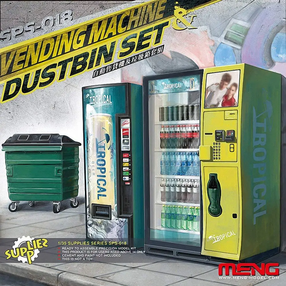 

Meng Vending Machine and Dumpster Set SPS-018 Plastic Model Kit