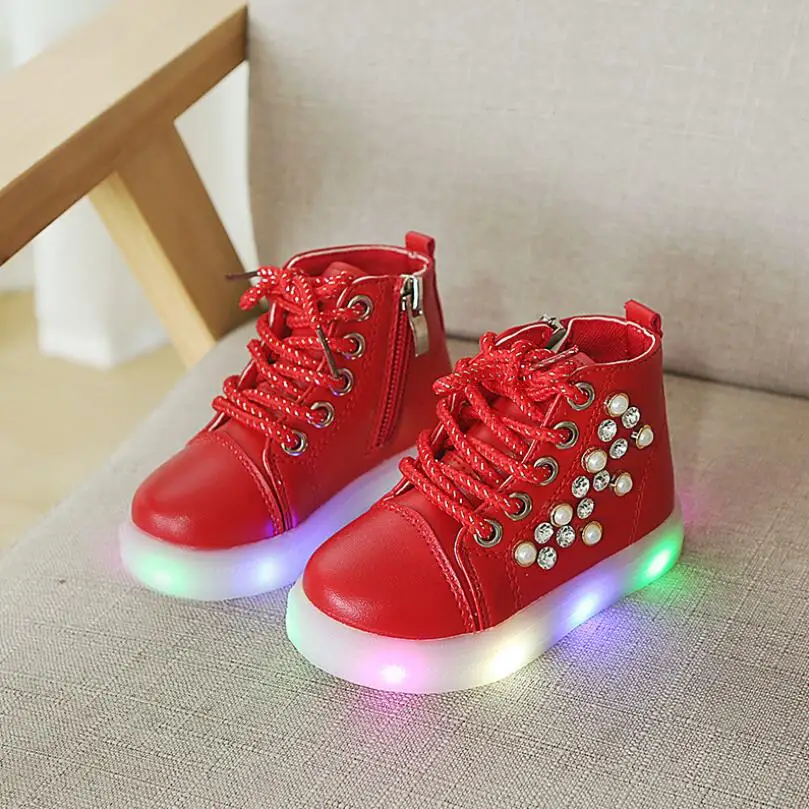 

Cartoon Lovely infant tennis fashion LED lighted children boots Cute classic kids shoes Cool Funny sneakers baby shoes footwear