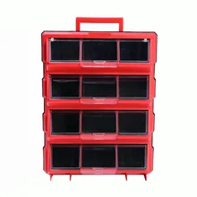 Настенный комбинированный ящик для хранения инструментов, мульти-ящик с сеткой, утолщенная коробка для деталей, высококачественный чехол для инструментов