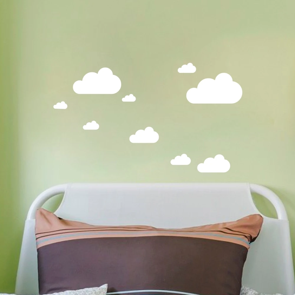 Diy Cute Cloud Vinyl Wall Stickers Decals for Bedroom Livingroom Home