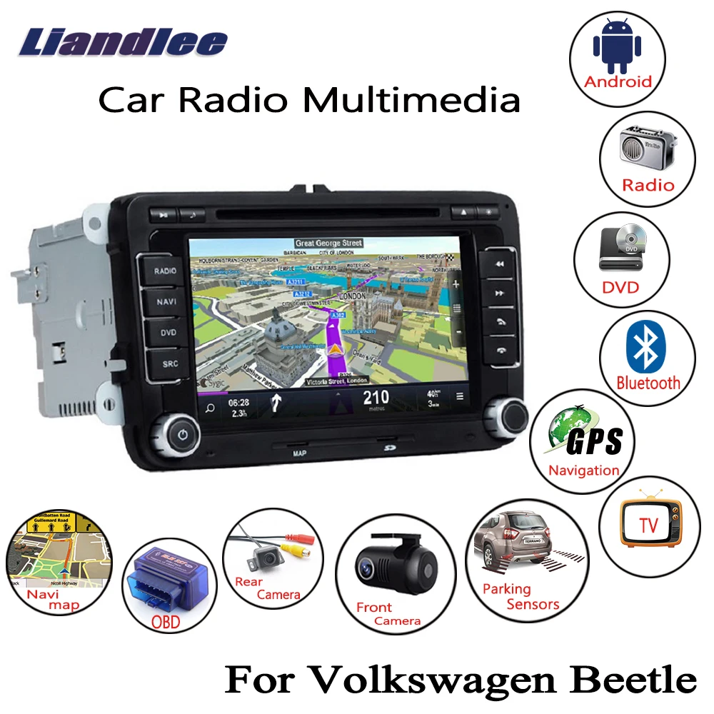 Liandlee для Volkswagen VW Beetle 2011 ~ 2018 Android автомобильный Радио CD DVD плеер gps Navi навигации карты камера OBD ТВ экран Media