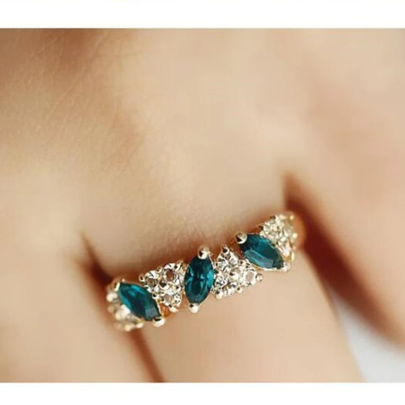 

Hot Sales fashion Vintage created gemstone Crystal ring for Women Jewelry--CRYSTAL SHOP