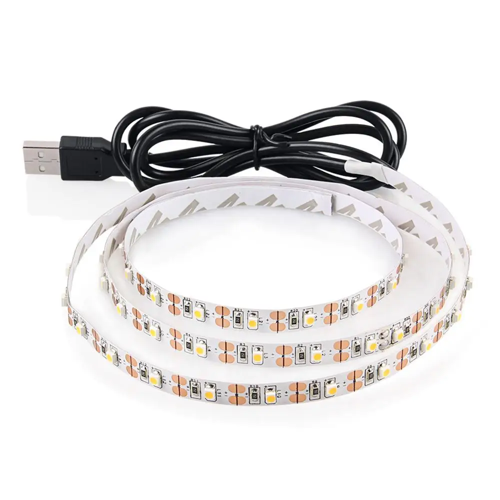 

Светодиодная ленсветильник, 5 в постоянного тока, USB, RGB, СВЕТОДИОДНАЯ лента SMD 3528, Светодиодная лента 50 см, 1 м, 2 м, 3 м, 4 м, 5 м, гибкая светильник та для подсветильник Ки телевизора