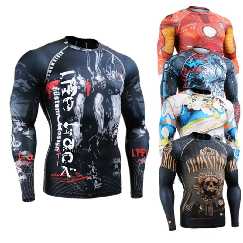 

Ghostwolf Men's Bicycle Jerseys Compression Base Layer Long Sleeves Sports Wear Tops Shirts Bike Top jersey S-4XL