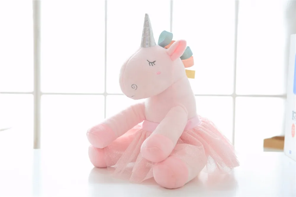 30cm 1pc Kawaii Ballet Unicorn Stuffed Plush Doll Baby Lovely Unicorn Animal Soft Cotton Plush Toys Kids Cute High Quality Gifts