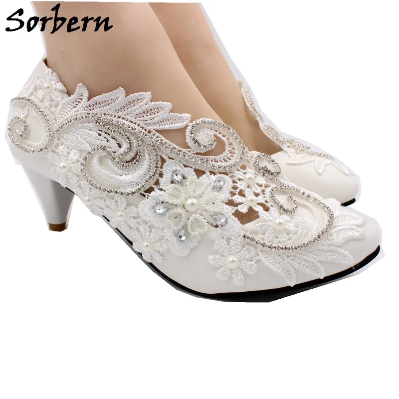 wedding small heel shoes