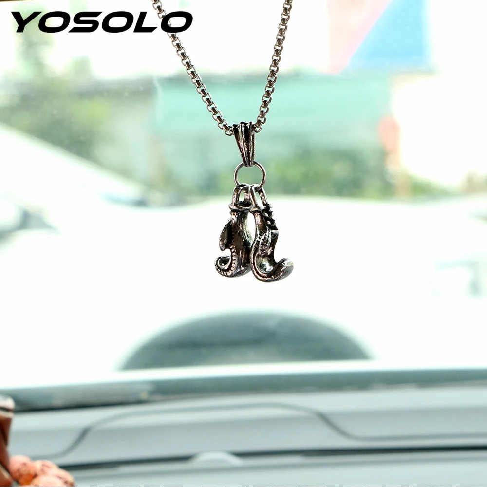 YOSOLO Car Pendant Car Rearview Mirror Hanging Ornaments Boxing Gloves Shape Car-styling Decoration Auto Interior Accessories YOSOLO Car Pendant Car Rearview Mirror Hanging Ornaments Boxing Gloves Shape Car-styling Decoration Auto Interior Accessories