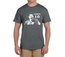 2017 summer James Rodriguez T-Shirt Men Short Sleeve O Neck fashion 100% cotton T shirts madrid fans gift 0219-8