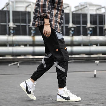 

Spring New Pants Men Fashion Solid Color Casual Tooling Wind Trousers Man Streetwear Wild Hip Hop Loose Overalls M-5XL