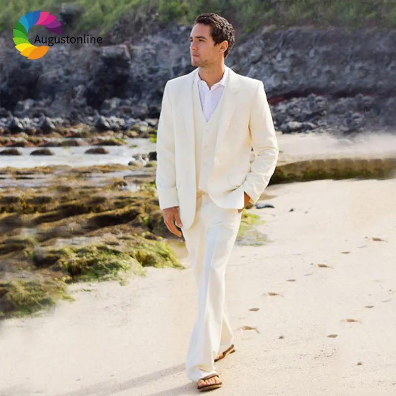 linen men suits for wedding slim fit groom tuxedo best man blazers (198)
