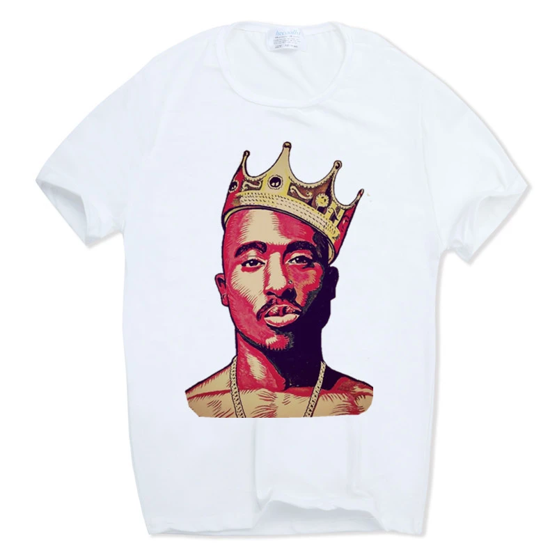 Hecoolba 2017 Men's print tupac 2pac T-shirt Short sleeve O-Neck White Tshirt Hip Hop Swag harajuku Streetwear T shirt HCP287 6