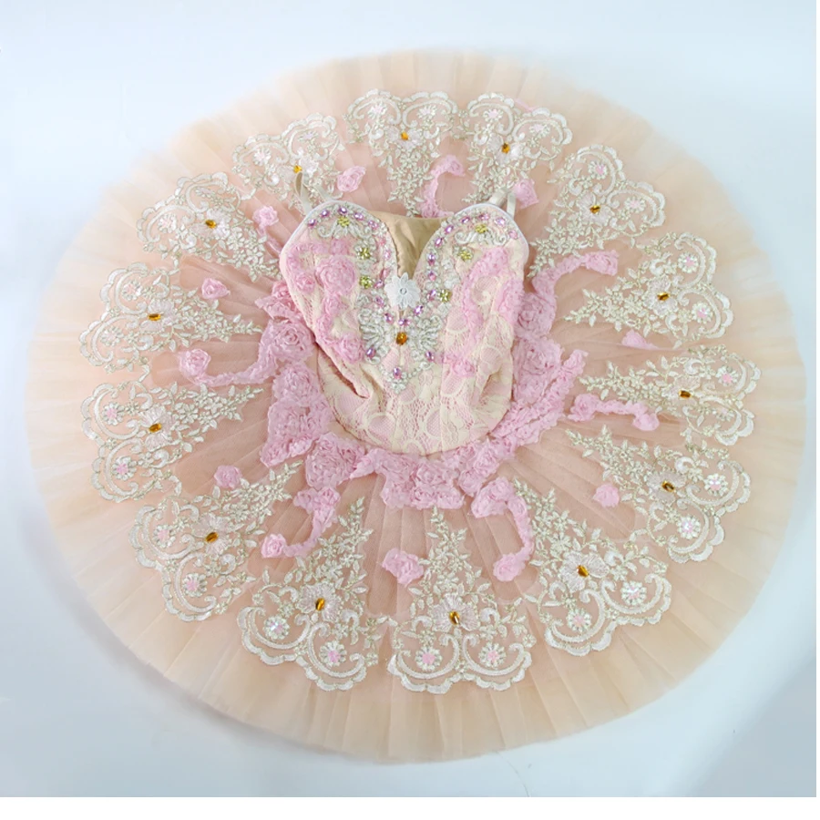 CT0256 сон красота балетные костюмы для девочек розовый пачка с кружевом ребенок индивидуальный заказ балет Щелкунчик пачки для Профессионального Балета