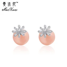 Новое украшение-гвоздик серьги крошечные Сияющие CZ обрамление белый искусственный жемчуг двухсторонние Brincos для женщин вечерние подарок