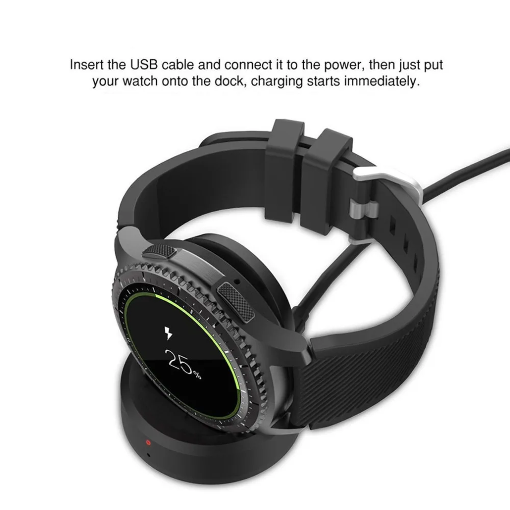 

Charger For Samsung Gear S3 Portable Wireless Charging Dock Magnetic Cradle Classic Frontier Smart Watch Charger