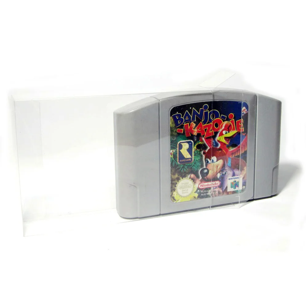 Прозрачный протектор картриджа для игровой карты Nintendo N64 пластиковый чехол