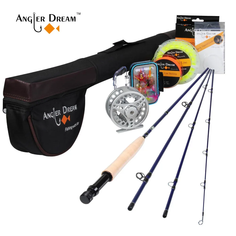 Pescador sonho voar vara de pesca e