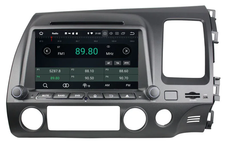 Clearance Fit for honda civic right driving 2006-2011 android 9.0 Car Multimedia Player with gps navigation built in wifi mirror link 9