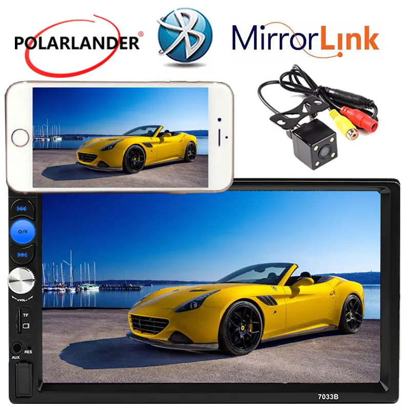 

Car Radio Stereo MP5 MP4 Multi-languages 2 DIN AUX USB TF 7'' Touch Screen Screen Mirroring Bluetooth Mirror Link