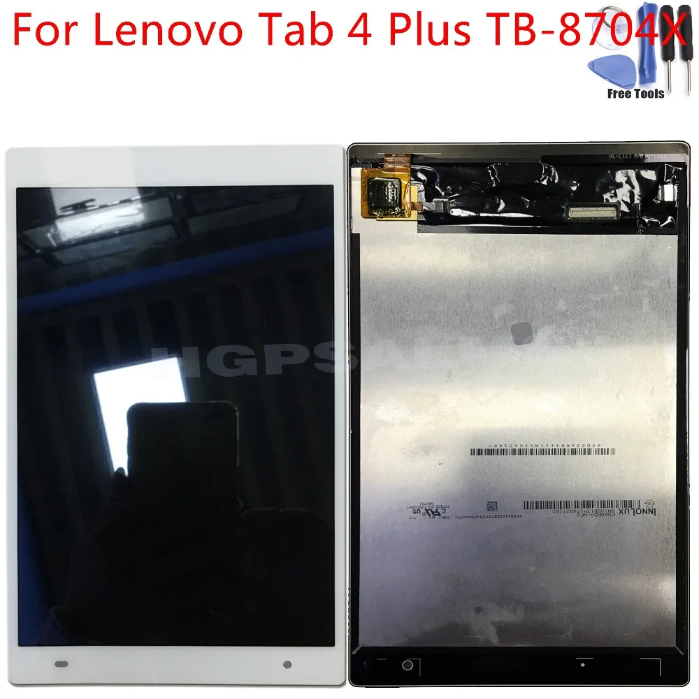 

New 8" Inch For Lenovo Tab 4 Plus TB-8704X TB 8704X LCD Display Touch Screen Assembly Replacement Black White+Tools
