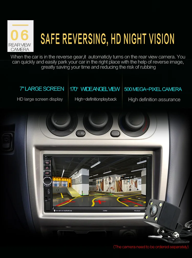 Cheap Car Radio High Definition 7 Inch Touch Screen Car Bluetooth MP5 Player Car Double Spindle MP4 Navigation Integrated Machine 8