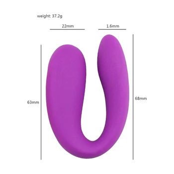 Portable Mini U Shape G-spot Anal Double-head Dildo Vibrator Sex Toy for Women Couple Clitoris Stimulator Vagina Pussy Massager 3