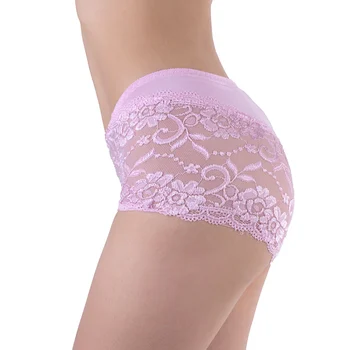 

Newly 6pcs/set Women Lace Panties Middle Waist Breathable Lifting Hips Underpants Random Color DO99