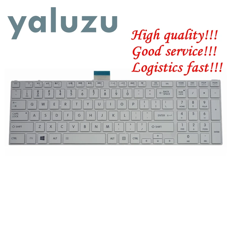  YALUZU  US keyboard For toshiba SATELLITE L850D P850 L855 L855D L870 L870D C850 C855 C855D US White