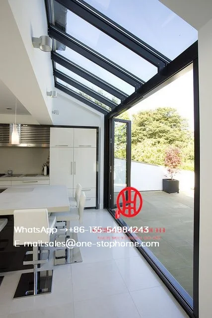 Exterior Entrance Veranda Sliding Bifold Aluminum Folding Glass
