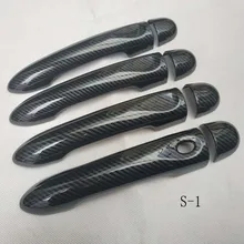 For Renault Megane 3 iii 2009 2010 2011 2012 2013 2014 2015 2016 Chrome Car Door Handle Cover accessories color carbon fiber