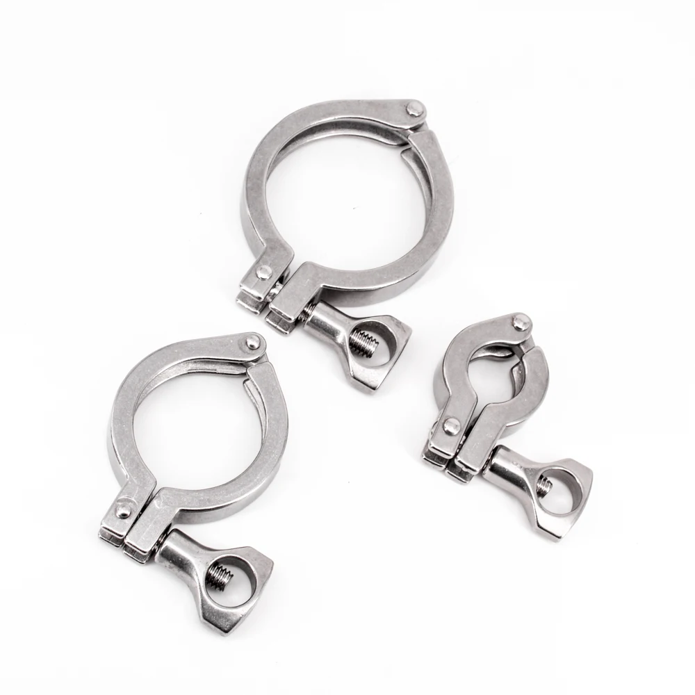 

1.5" Tri Clamp SUS 304 Stainless Steel Sanitary Fitting Home Brewing Beer 50.5mm Ferrule O/D 2 Clamps