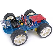 Открытый Смарт легко подключить 4WD SPP+ BLE последовательный Bluetooth управления резиновый колесный мотор-редуктор умный автомобиль комплект с учебником для Arduino UNO R3