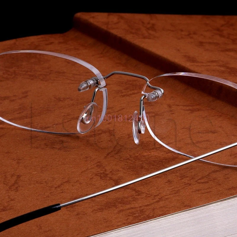 1 шт. модные для мужчин женщин металлический каркас без оправы очки для чтения при пресбиопии 1,0 ~ 4,0